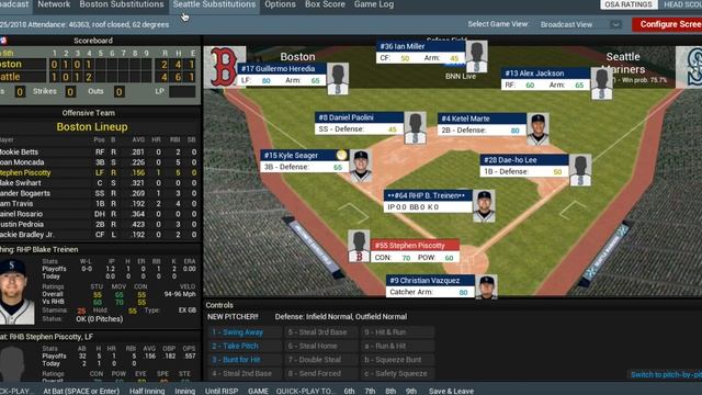 Out of the Park Baseball (OOTP) 17: Boston Red Sox Season 3 Episode 13 2018 ALCS смотреть онлайн