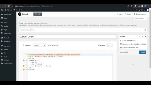Custom Mouse Cursor In Elementor || Elementor Tips And Tricks || DCreato смотреть онлайн