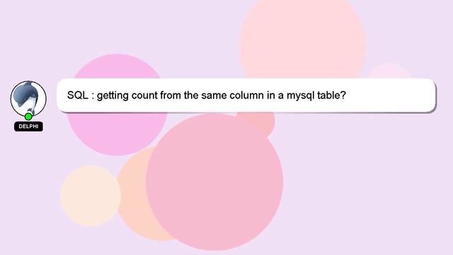 SQL : getting count from the same column in a mysql table? смотреть онлайн