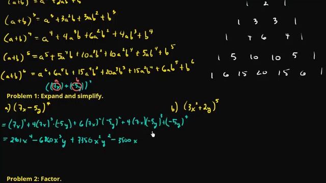 Expanding Binomials Using Pascals Triangle III смотреть онлайн