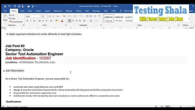 oracle automation testing jobs | selenium | Cucumber | API rest | testingshala смотреть онлайн