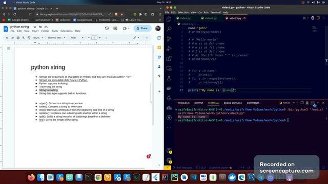 Python Tutorial -(video 3) -Python strings -Part 1 смотреть онлайн