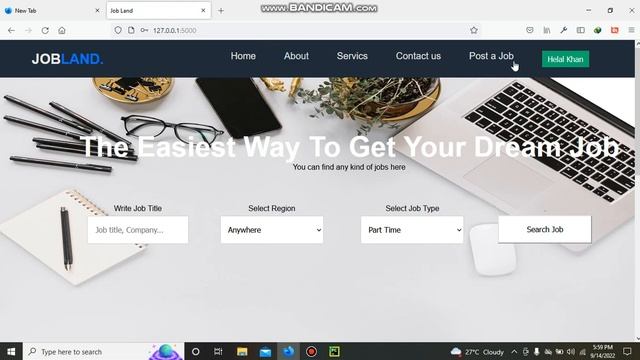 JOB LAND Project using FLASK and MongoDB смотреть онлайн