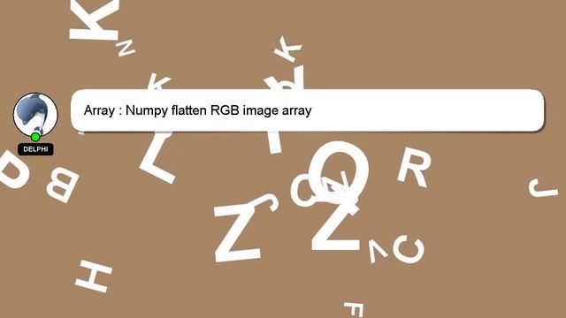 Array : Numpy flatten RGB image array смотреть онлайн