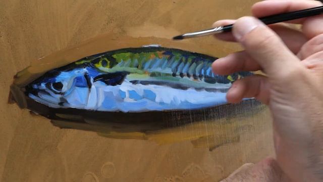 #055 * Oil Painting * Time lapse * Mackerel * Fish * Oil Sketch * #artistcommunity смотреть онлайн