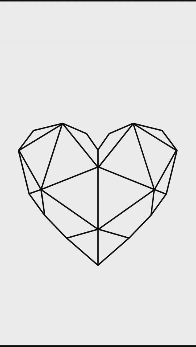 HOW TO DRAW A GEOMETRIC HEART \\ как нарисовать сердце объемное// геометрический узор \\по клеточкам смотреть онлайн