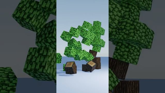 Minecraft realistic physics tree 3D Animation #shorts смотреть онлайн