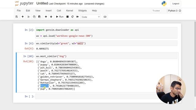 Word vectors in Gensim overview: NLP Tutorial For Beginners - S2 E10 смотреть онлайн