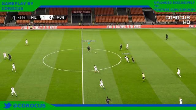 AC Milan vs Manchester United | San Siro | UEFA Europa League | PES 2021 смотреть онлайн