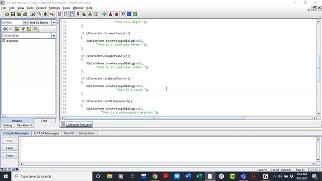 CPS 121 Section 9 2 Character Class смотреть онлайн