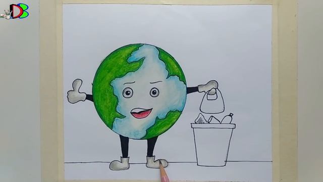 How to Draw Simple Image of Stop Plastic pollution| Step by Step Drawing of World Environment Day смотреть онлайн