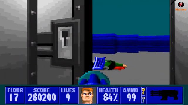 Wolfenstein 3D: Ultimate Challenge #7 (уровни 17-18) ФИНАЛ (немое прохождение/без комментариев)