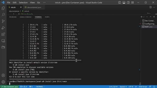 So richten Sie die JAVA-Entwicklungsumgebung mit vscode ein (Verwendung von devcontaienrs, sdkman) смотреть онлайн