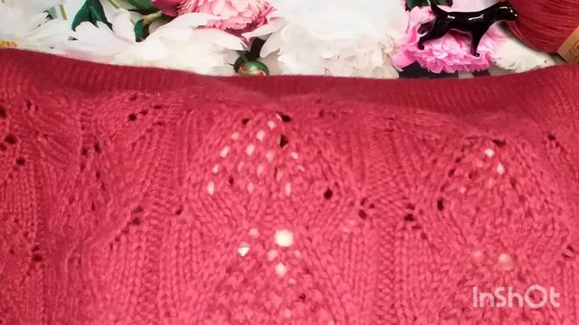 Еще одна утепленная футболка "Ягодная" с пояснениями! Обзор книги японских узоров. смотреть онлайн