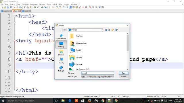 How To Link One Page To Another Page In HTML | How To Link 2 HTML Files Together