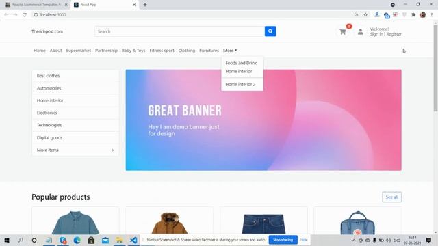 React 17 Bootstrap 5 Ecommerce Template Free Download смотреть онлайн