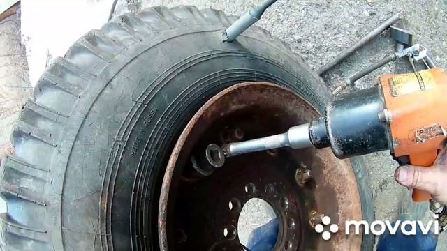 ПУМ 500 ремонт колеса, разбортовка , установка грибка,забортовка смотреть онлайн