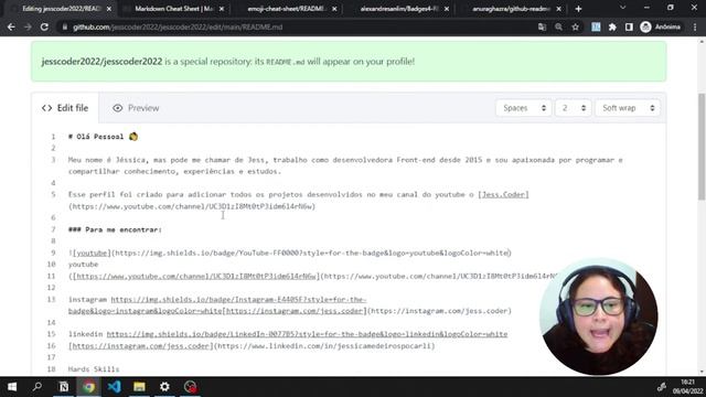 Como personalizar seu perfil no github (readme) смотреть онлайн