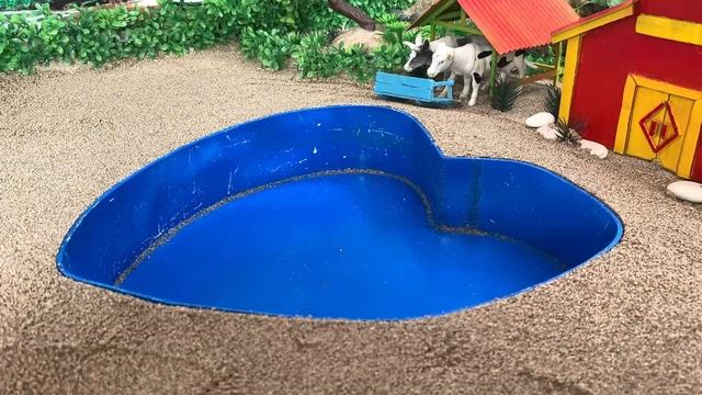 DIY Tractor How To Make Miniature Farm With Animals | Cow Shed - Farm Tractor | Mini Aquarium#35