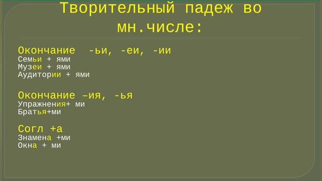 Творительный падеж во множественном числе. Какими будут окончания? Часть 3 #творительный падеж смотреть онлайн