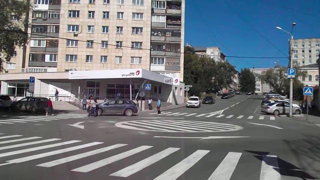 14.08.2014 г. Пермь. Куйбышева-Советская. Первый полдень действия "кругового движения" смотреть онлайн