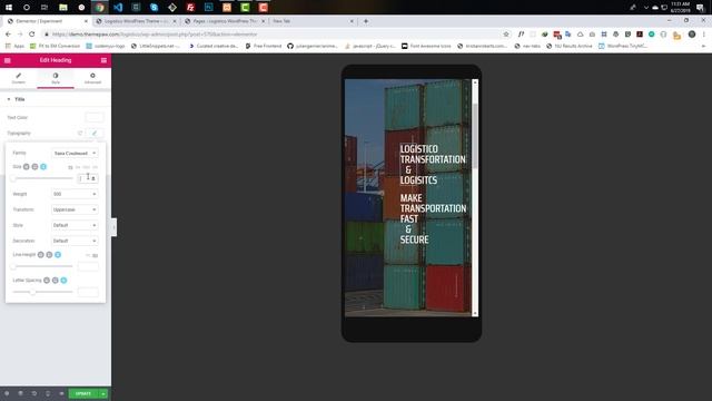 Create Logisitco WP Theme Header Banner With Elementor смотреть онлайн