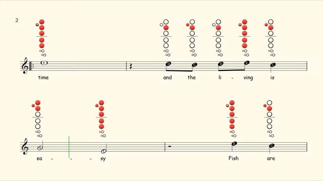 How to play Summertime on Recorder | Sheet Music with Tab смотреть онлайн