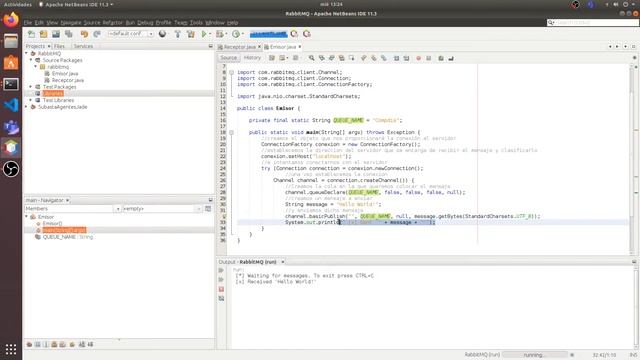 Hola Mundo con RabbitMQ en Java | Netbeans y Ubuntu 18.04 смотреть онлайн