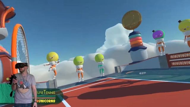 Selfie Tennis - Adventures in VR Part 4 (HTC Vive Gameplay) смотреть онлайн