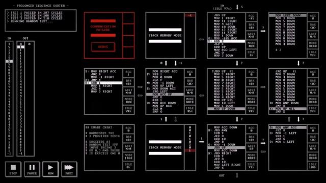 TIS-100 Prolonged Sequence Sorter cheat cycle record explanation смотреть онлайн