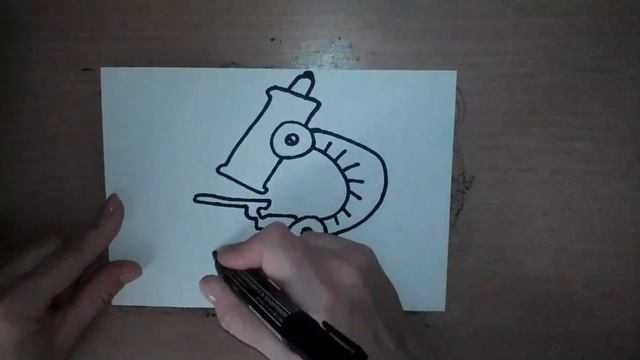 Como dibujar un microscopio /How to draw a microscope/ Comment dessiner un microscope смотреть онлайн