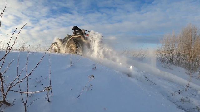 Самодельный квадроцикл на больших колесах. смотреть онлайн