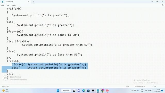 Java Conditional statement || Java tutorial || Part 13.. смотреть онлайн