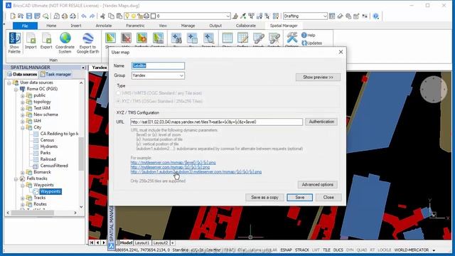 How to access Yandex maps (BricsCAD) - Spatial Manager Blog смотреть онлайн