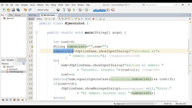 Ejercicio #75 Java | Programa que nos permita adivinar un número secreto, en 3 intentos. смотреть онлайн