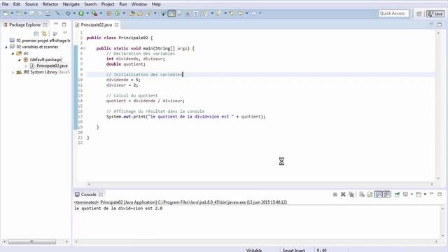 Java avec eclipse - video03 - Variables et entrées clavier смотреть онлайн