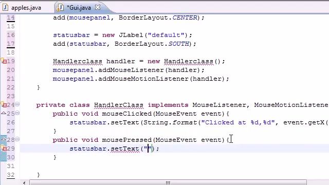 MouseListener interface - Java Training By Wikitrainings - Part 75 смотреть онлайн