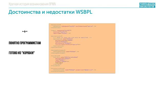 Краткая история возникновения BPMN