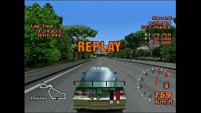 Gran Turismo 2 - License S-6 1:24.873 смотреть онлайн