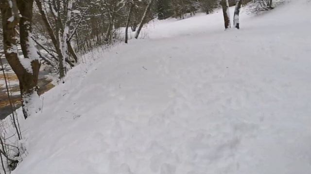 Водопад Ягала, Эстония. Декабрь 2021. Водопад замёрз. смотреть онлайн
