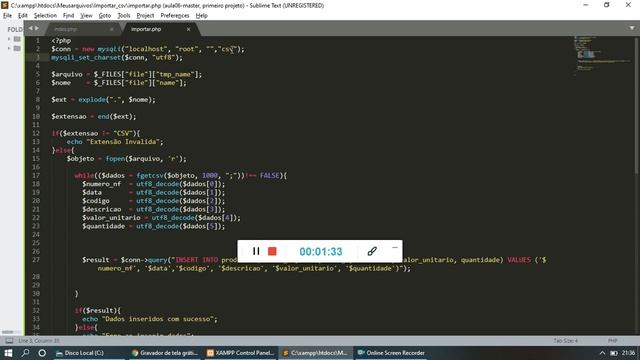 Leitor de arquivo csv web, com php, html e my sql смотреть онлайн