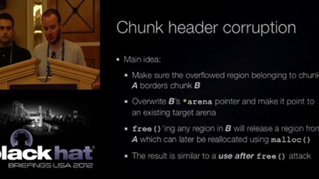 Black Hat USA 2012 - Exploiting The Jemalloc Memory Allocator: Owning Firefox's Heap смотреть онлайн