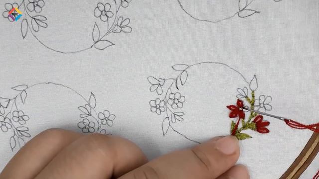 Hand embroidery, All over design for dresses, beautiful flower lazy daisy stitch смотреть онлайн