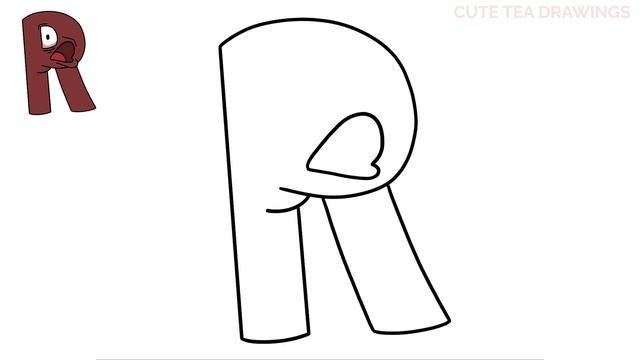 How To Draw Alphabet Lore - Letter R | Cute Easy Step By Step Drawing Tutorial смотреть онлайн