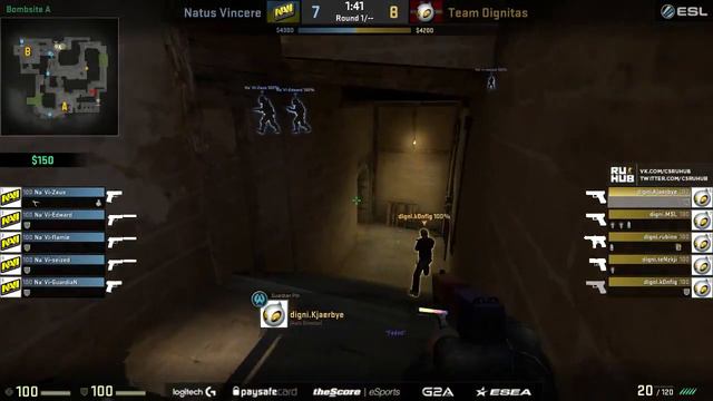 ESL Pro League — Natus Vincere vs. Dignitas — Карта 1 смотреть онлайн