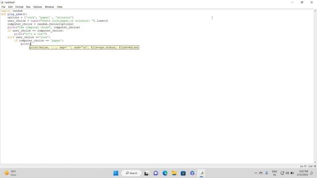 Program in Python that implements a simple game of rock, paper, scissors смотреть онлайн