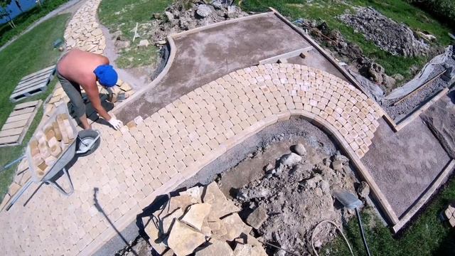 Ландшафтный дизайн СПб. Укладка брусчатки радиусом смотреть онлайн