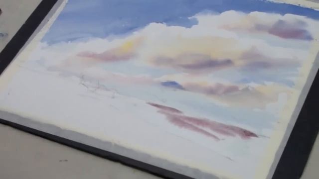 How to Paint a Watercolor Sky With Clouds — The Art League School смотреть онлайн