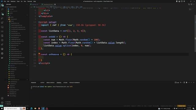 49. TransitionGroup Component for animating rendered list of items in Composition API - Vue 3 смотреть онлайн