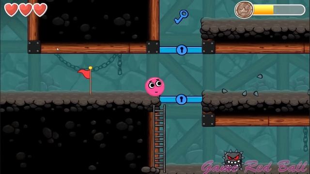 Love Balls in Red Ball 4 Pink Ball Into The Cave with Boss Fights All level gameplay смотреть онлайн